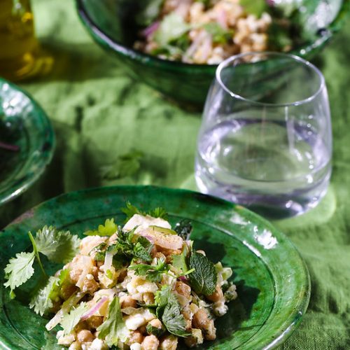 salade grecque pois chiches feta