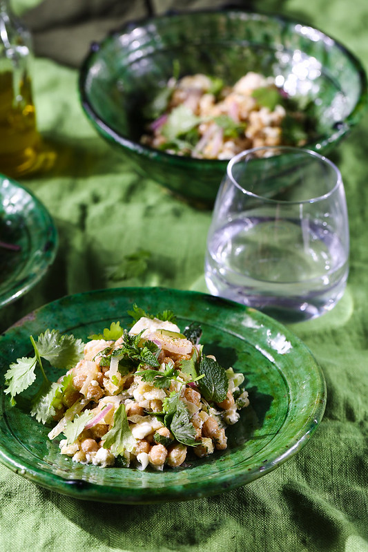 salade grecque pois chiches feta