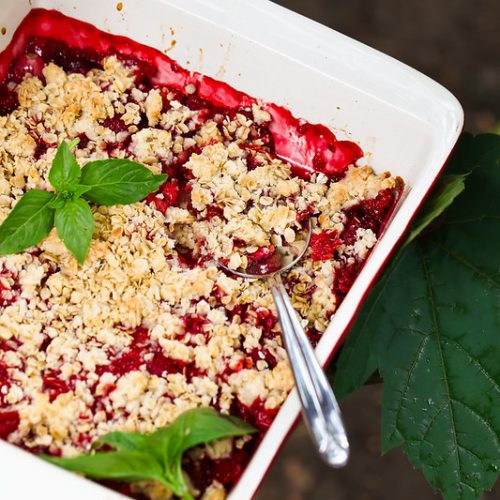Crumble fraises framboises aux flocons d’avoine Crumble fraises framboises aux flocons d’avoine