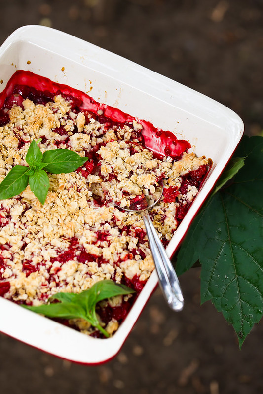 Crumble fraises framboises aux flocons d’avoine Crumble fraises framboises aux flocons d’avoine